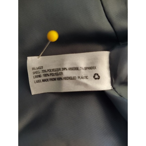 Gap the academy blazer dark heather gray navy trim crest button pink details - Picture 9 of 11